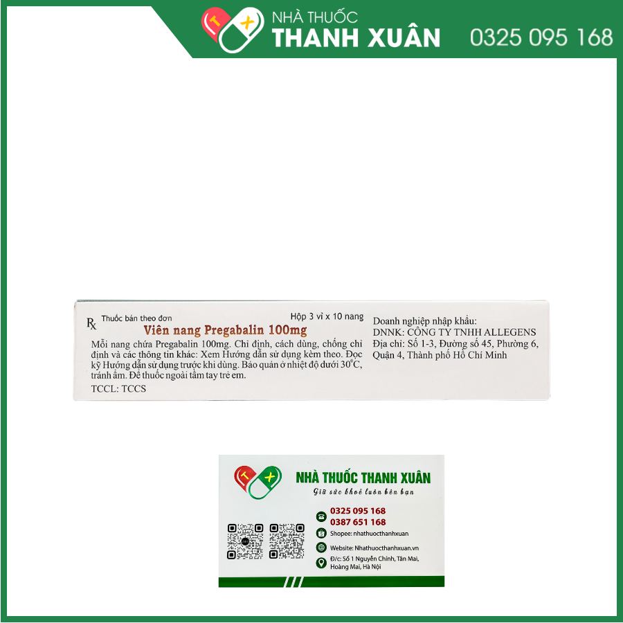 Prega 100 điều trị bệnh đau dây thần kinh ngoại biên